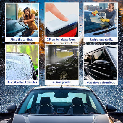 Car Windshield Oil Film Remover Brush, Heavy Duty Glass Cleaning Tool