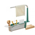Sink Storage Rack Adjustable Expandable Kitchen Sink Organizer with Towel Bar and Drain Basket